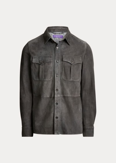 Sobrecamisas Ralph Lauren Hombre Grises Oscuro - Suede - XFYCI1403